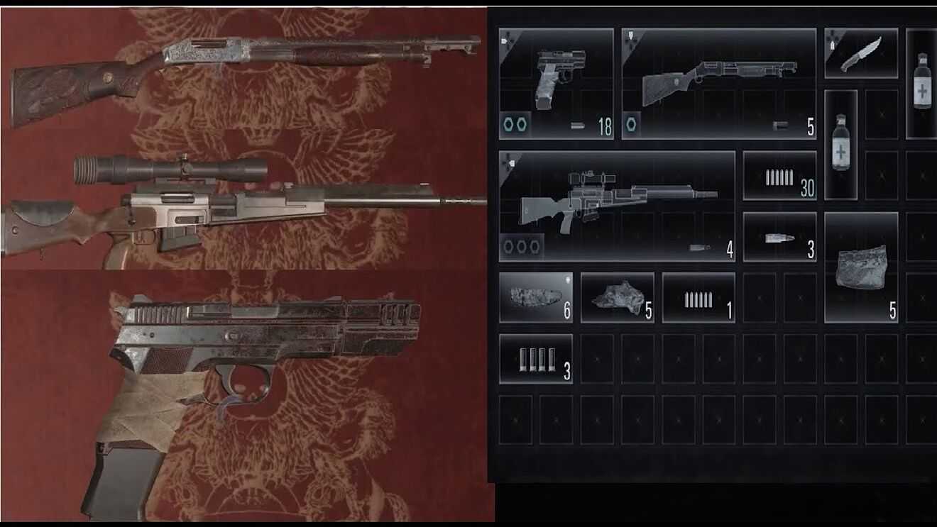 Оружие резидент ивел 2. All Weapons Resident Evil 8. Resident Evil 5 Weapons. Resident Evil 8 Village оружие. Resident Evil Village инвентарь.