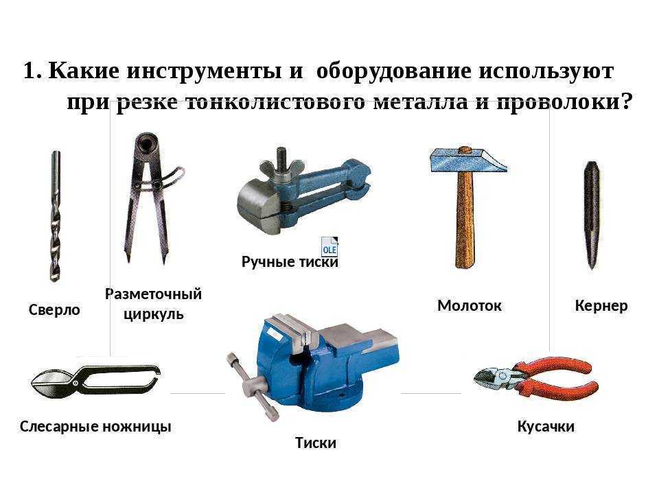 Виды инструментов. Инструменты для обработки металла. Ручные инструменты и приспособления. Инструменты для обработки тонколистового металла. Основные ручные инструменты.